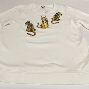 Talbots Pullover with Tiger Accents